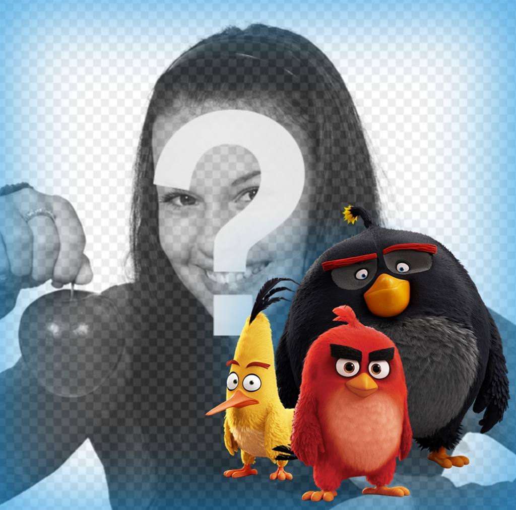 The characters of Angry Birds accompanying you in your photos with this effect ..