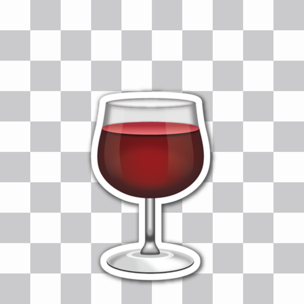 Red wine cup to add on your images as a decorative sticker ..