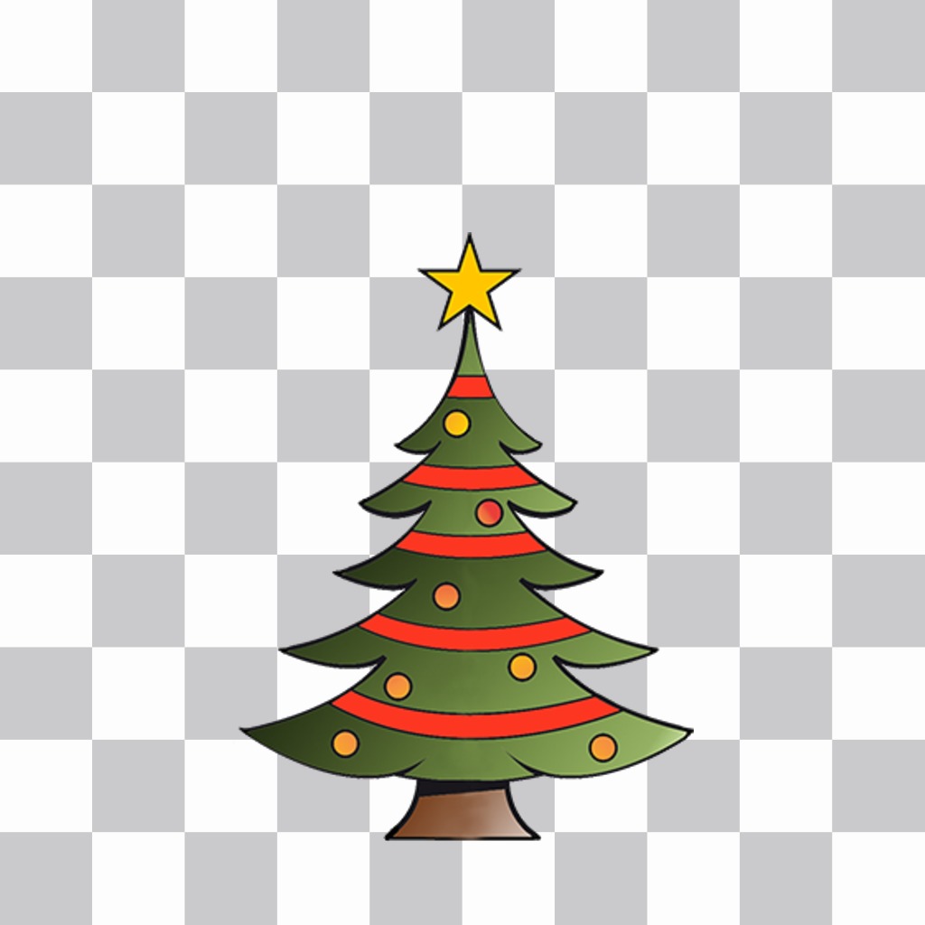 Decorative Christmas tree to paste on your photos online as a sticker ..