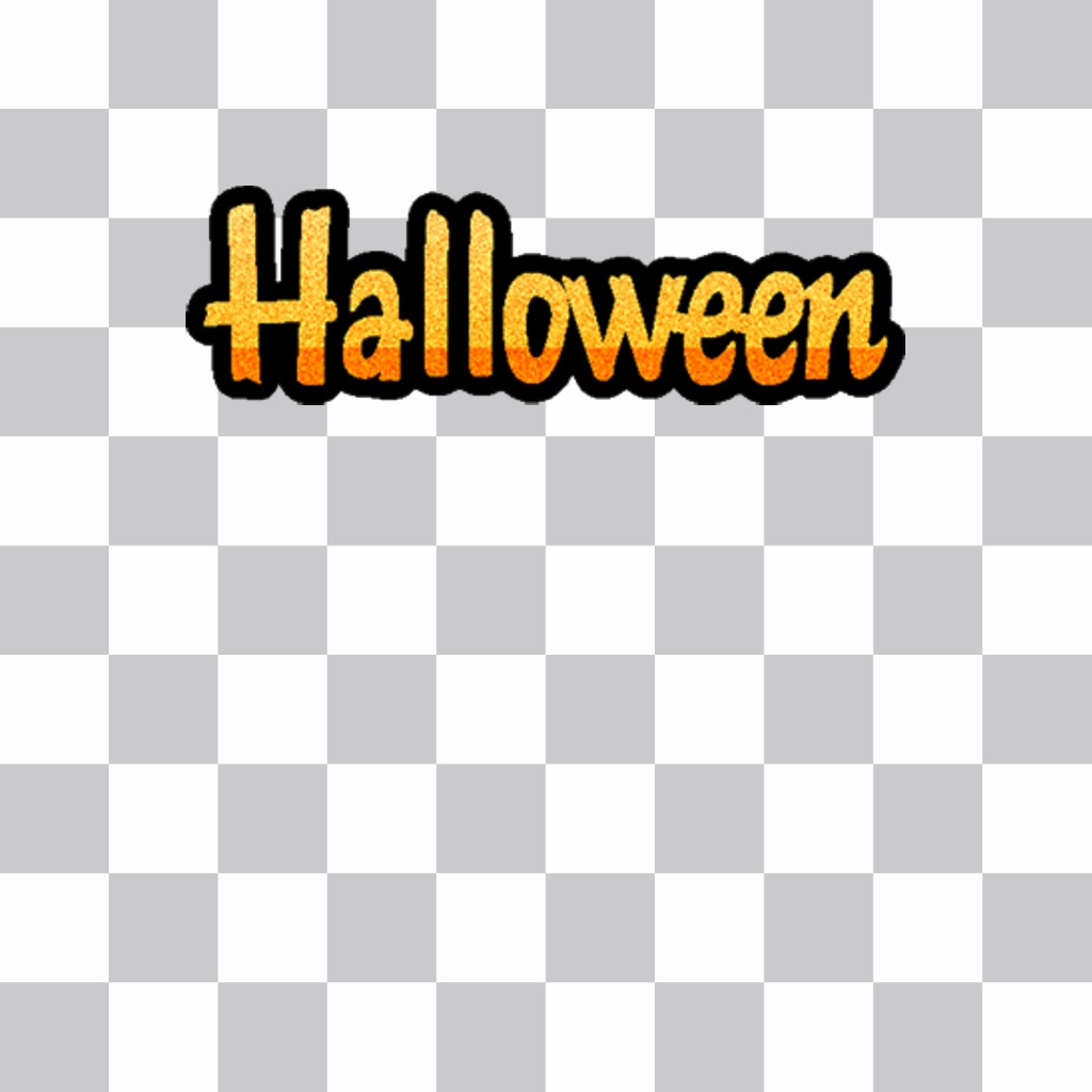 Decorate your photos with the word Halloween as an online sticker ..