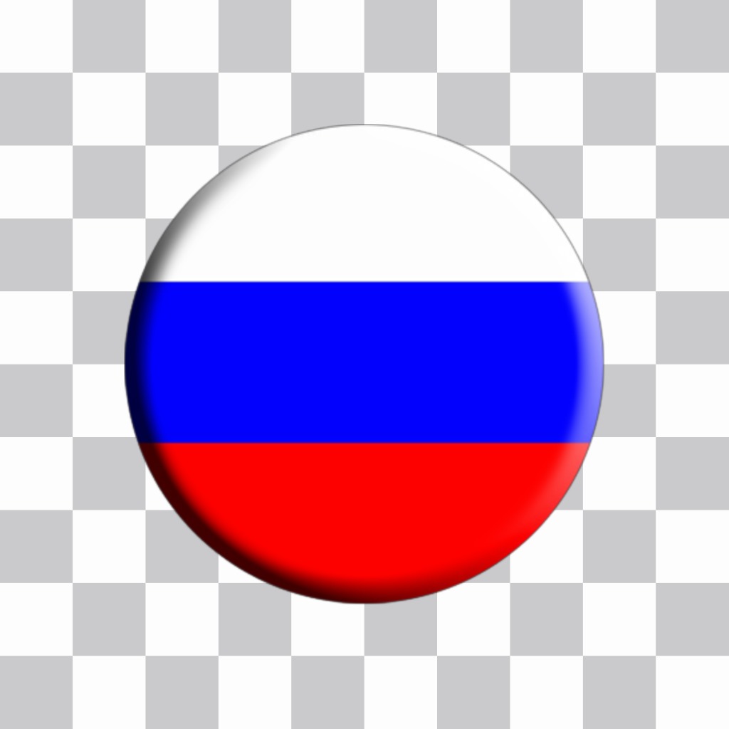 Decorative button with Russia flag to paste in your photos ..