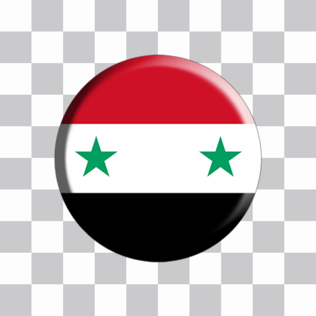 Button to stick on your photos with the flag of Syria for free ..