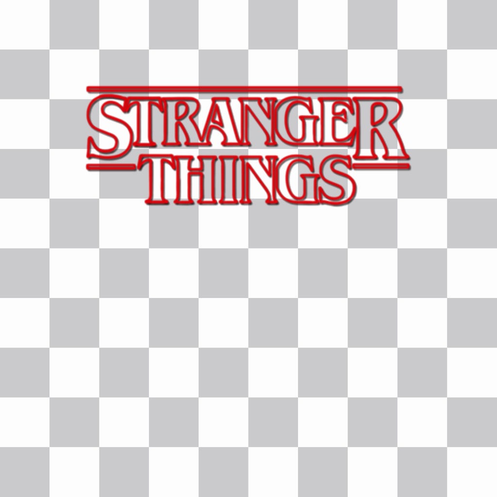 Logo of the famous series Stranger Things as sticker to paste in your photos ..