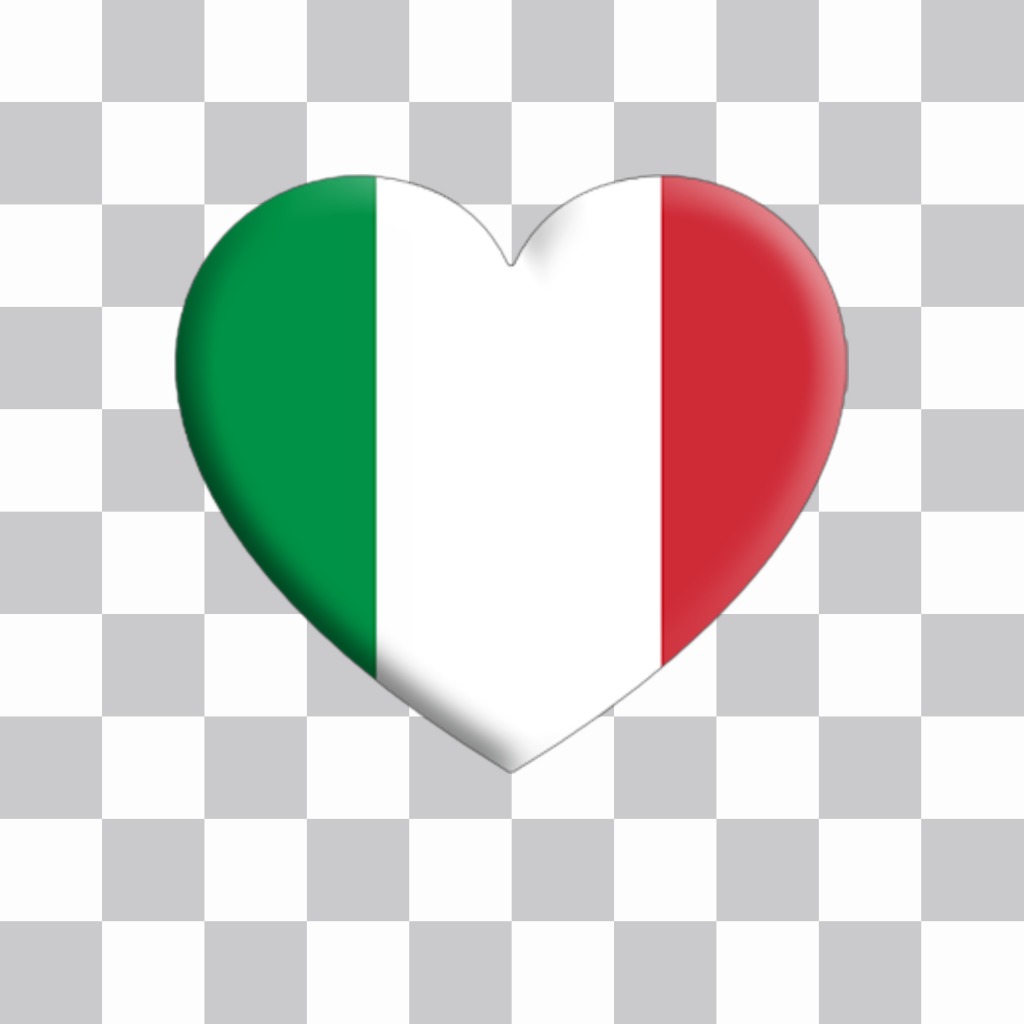 Heart with the flag of Italy to paste anywhere on your photos ..