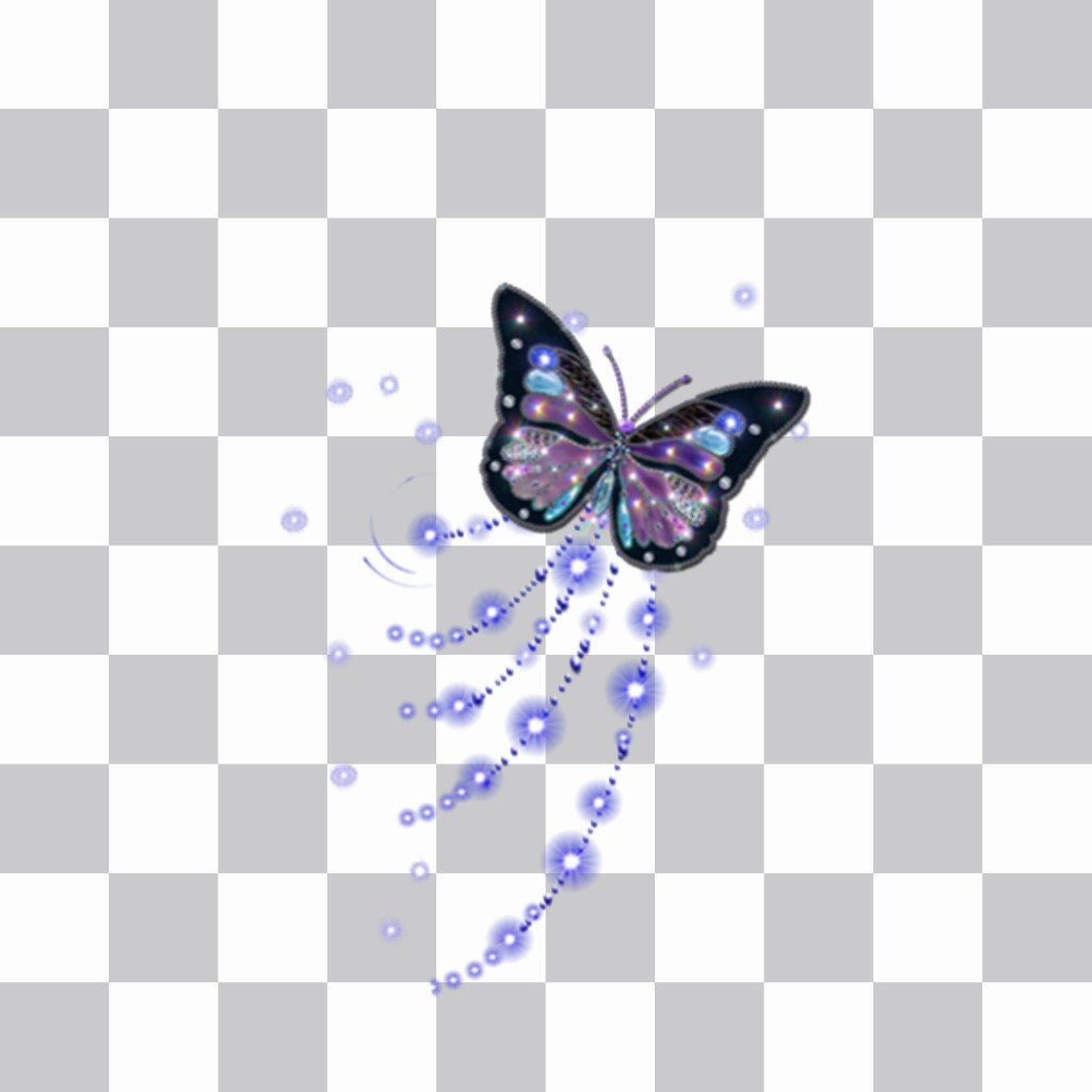Butterfly with glitter to stick on your photos online ..