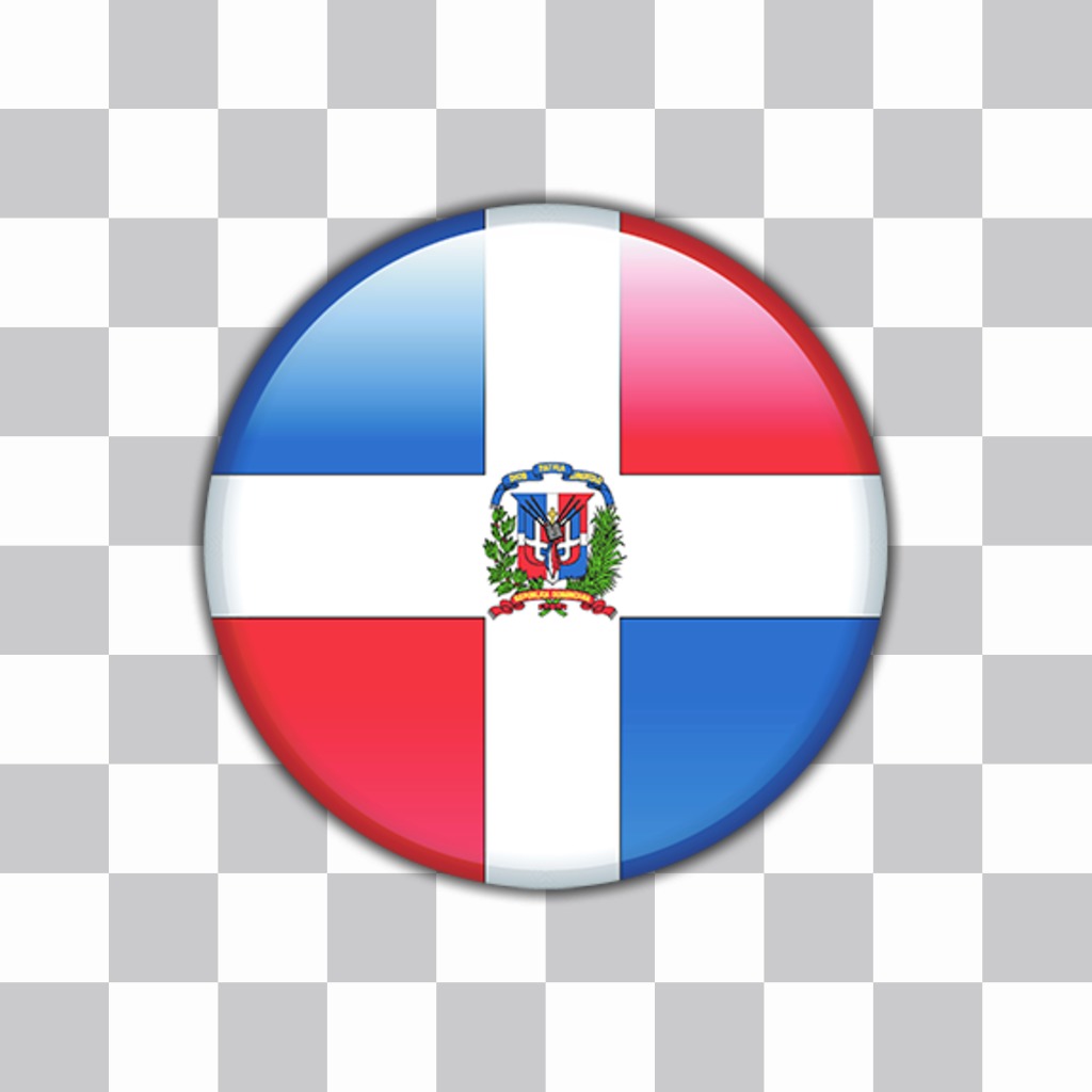 Dominican Republic flag in a circular shape to paste in your photos ..