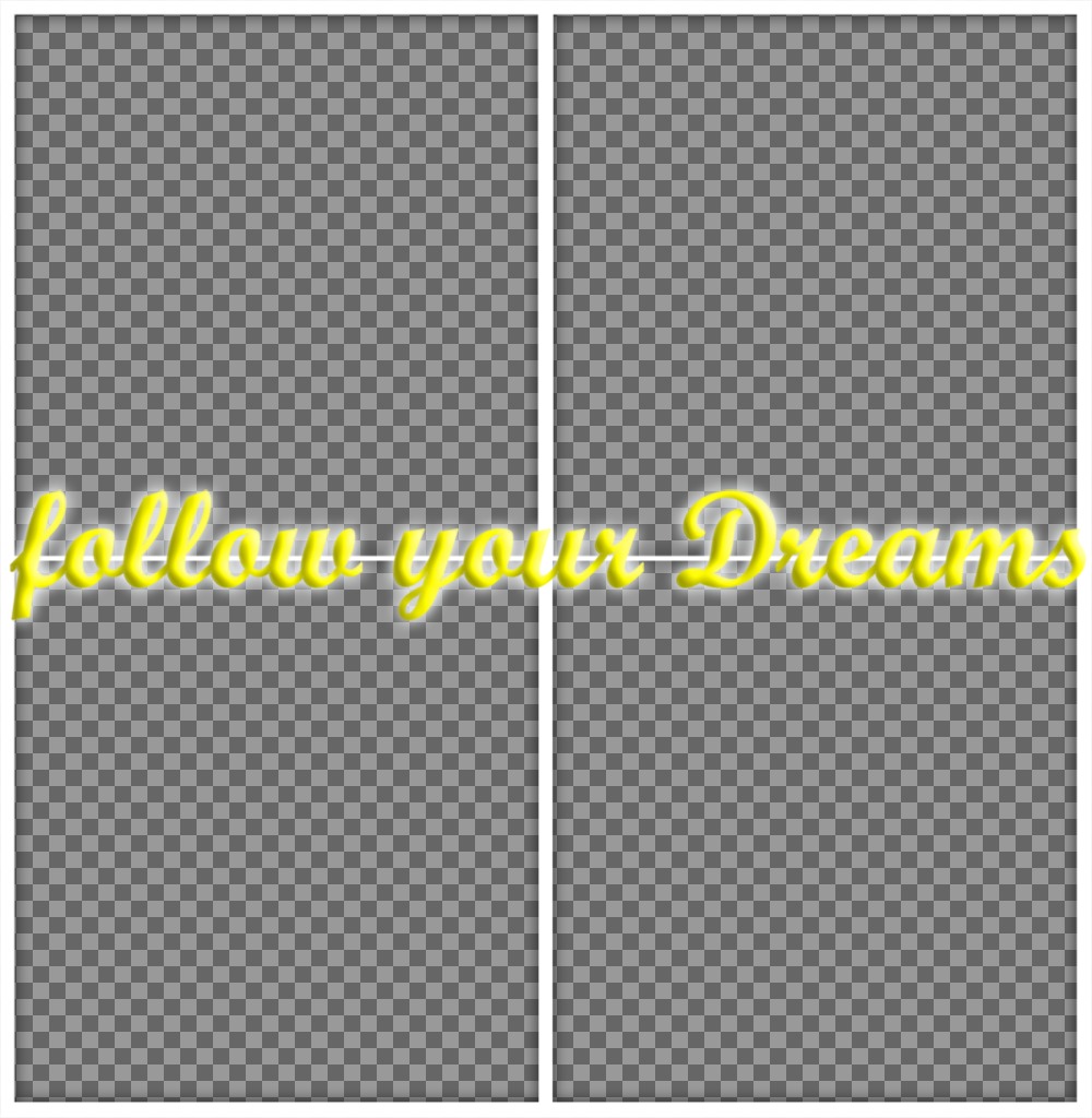 Photo collage with the phrase FOLLOW YOUR DREAMS to upload 4 of your photos ..