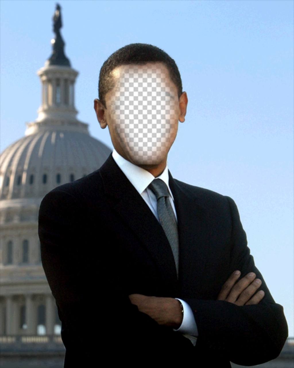Photomontage of Barack Obama, president of USA to put your photo ..