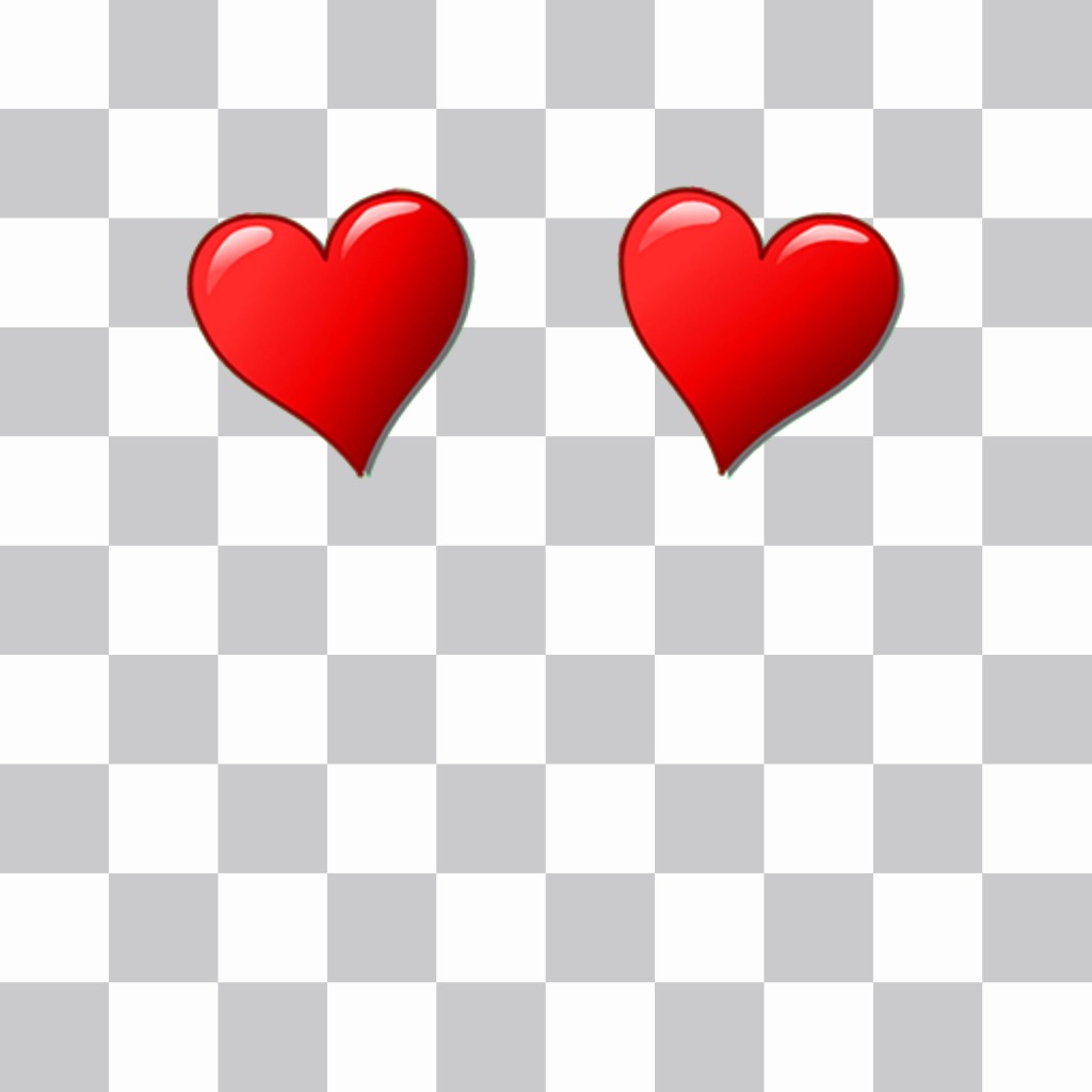 Sticker to paste on your photos two hearts of love ..