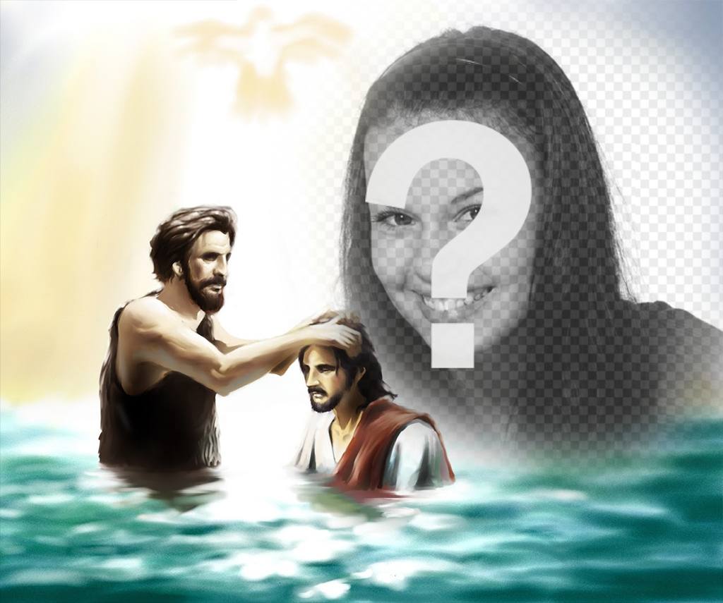 Image to add your photo with John the Baptist and Jesus Christ ..