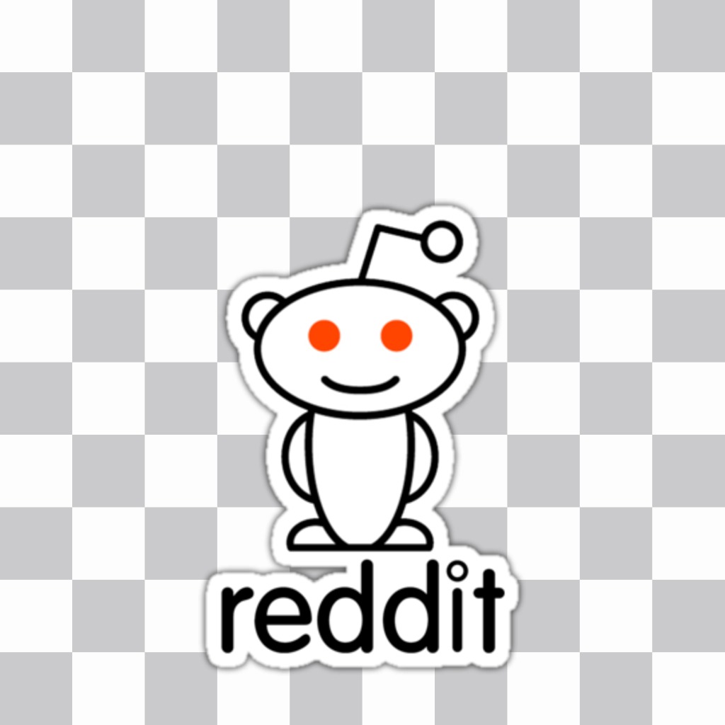 Sticker of the Reddit Logo, famous internet forum to put in your photo. ..