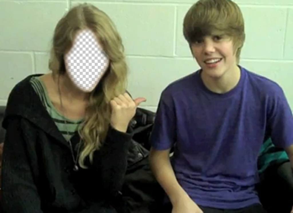 Photomontage of Justin Bieber boy with blonde girl to put your face ..