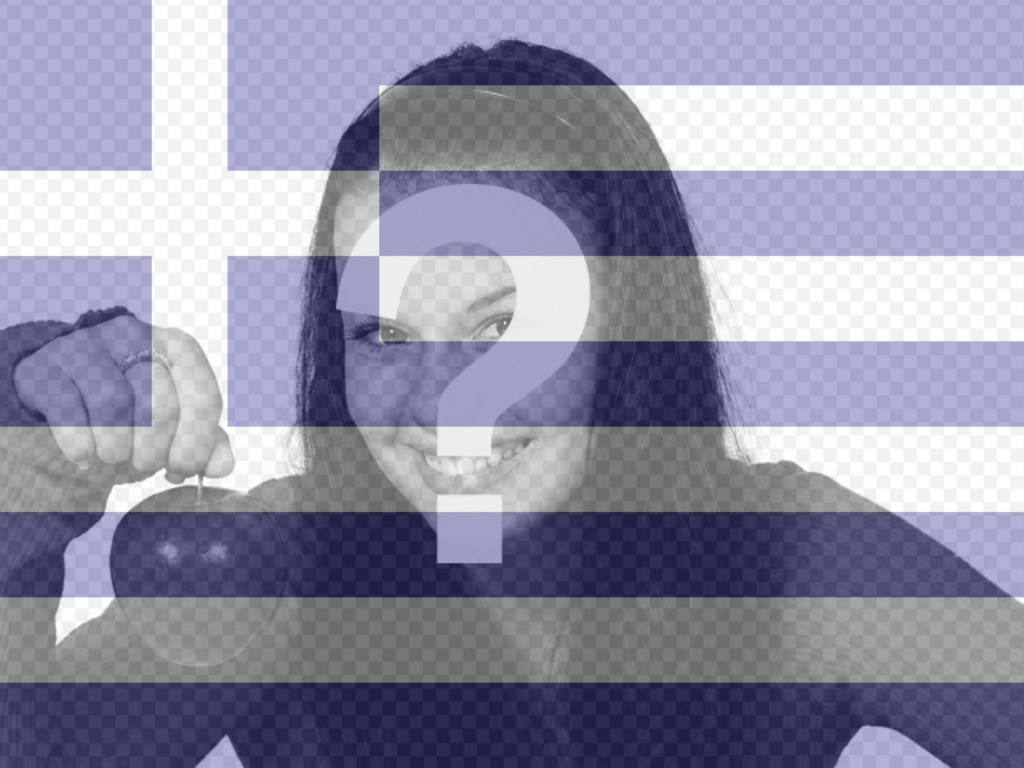 Photomontages creator of the Greece flag with a picture you..