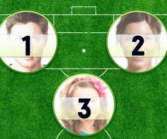 collage to create ur perfect football stars team with three shots