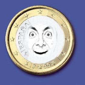 Photomontage where you can put your face on a coin of one euro