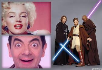 photo effect of three characters of star wars for two photos