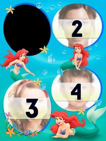 photo frame for 4 pictures of the little mermaid