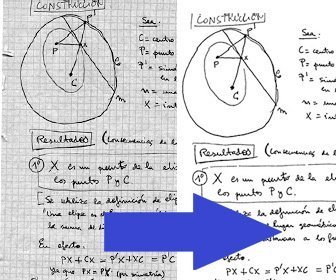 Effect to optimize scanned notes improving contrast and readability.