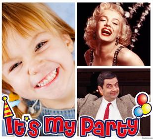 photo collage of its my party to edit with two of ur photos online