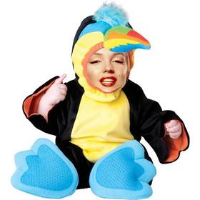 Photomontage in which you"ll dress your baby with a colorfull toucan costume with online.