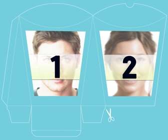 design ur own boxes cutouts putting two images and personalized text print cut and assemble them urself