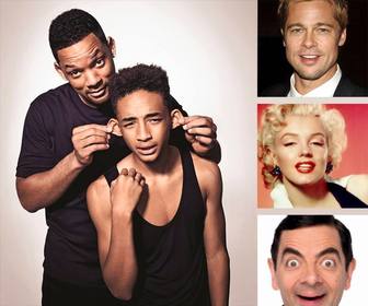 photomontage for three photos with will and jaden smith