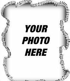 Musical notes picture frame to put your photo