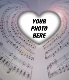 Love and music in a same effect for uploading your photo 