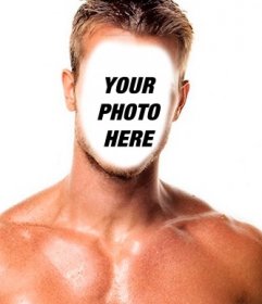 Photomontage of a muscular man with your face
