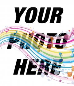 Musical notes on your photos with this effect online 