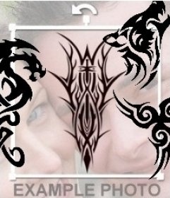 Tribal tattoo sticker to put on your photos online