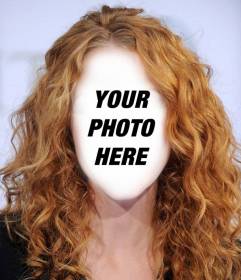 Change your hair to curly haired one with this online photomontage