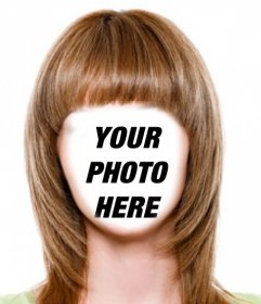 Change your hair to light brown and short with this photomontage to edit