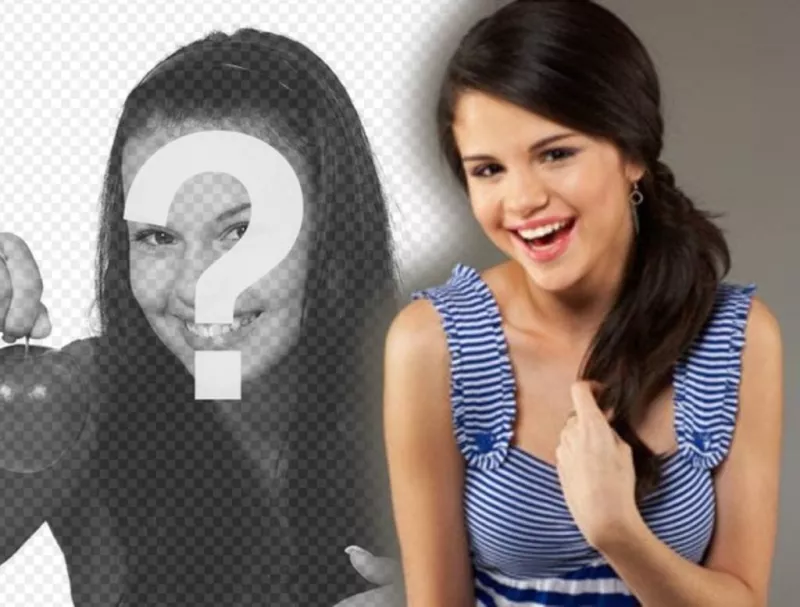 Photomontage with celebrities and popular. Upload your photo and the singer appears with Texas, United States, Selena..