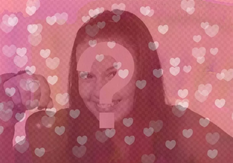 Cast your photo in a sea of pink hearts. Mounting professional finish you can send this Valentine by..