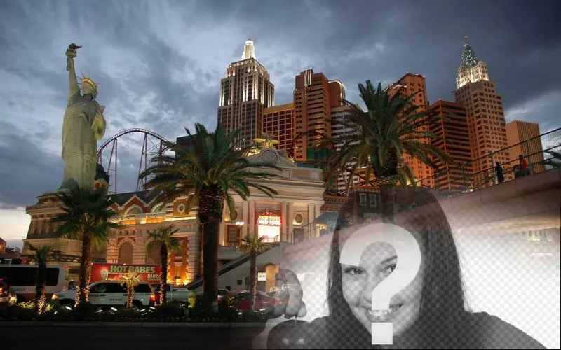 Photomontage to make a collage with New York City in Las Vegas. ..