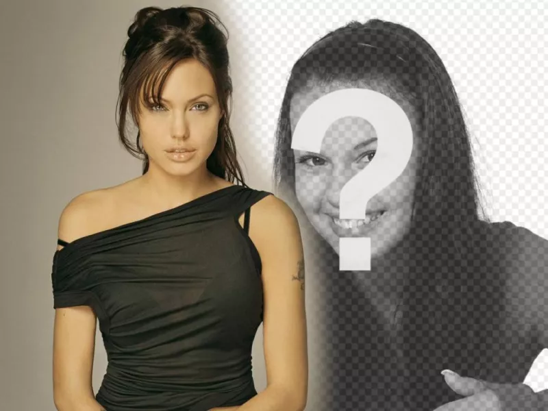 Photomontage with Angelina Jolie to appear at his side. ..