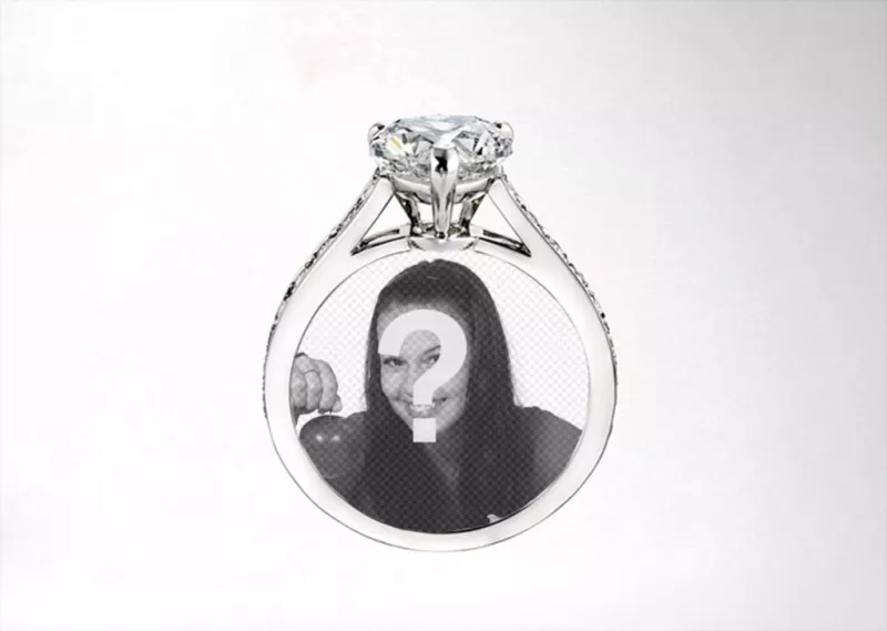 Put a picture of your girl or boy in a Cartier diamond ring, romantic..