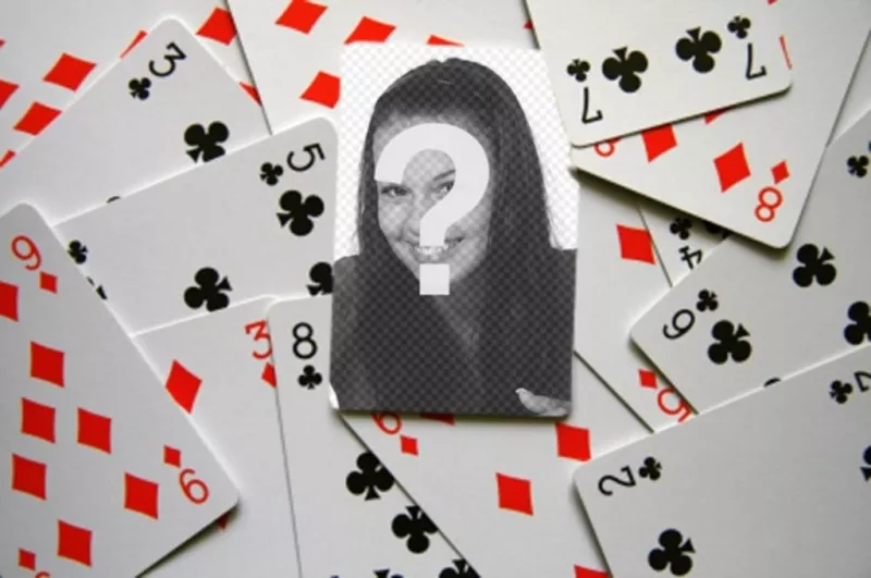 Photomontage to put your photo on the ace in the deck. are..