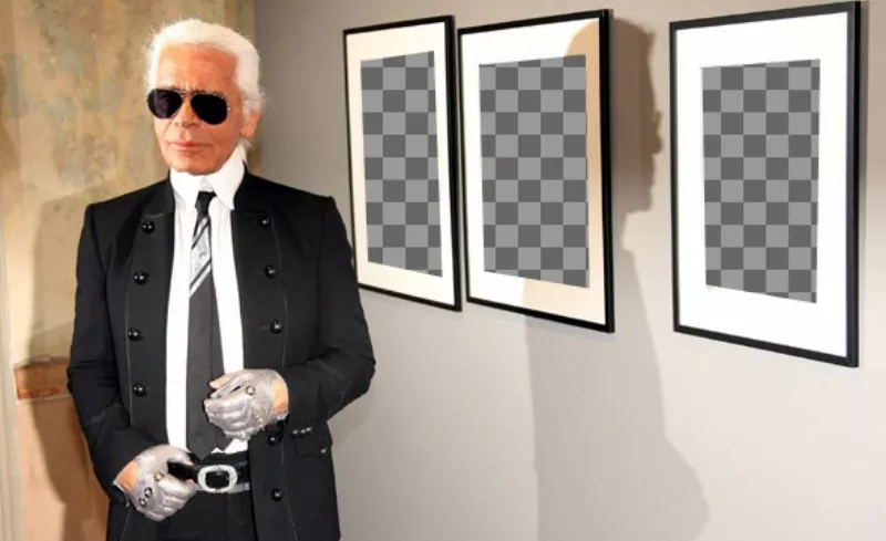 Photo effect, along with Karl Lagerfeld. Put your picture in the..