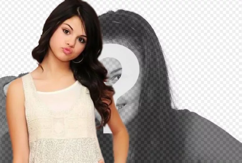 Make a montage along with singer Selena Gomez. photomontage along with Selena, upload your photo and surprise your..
