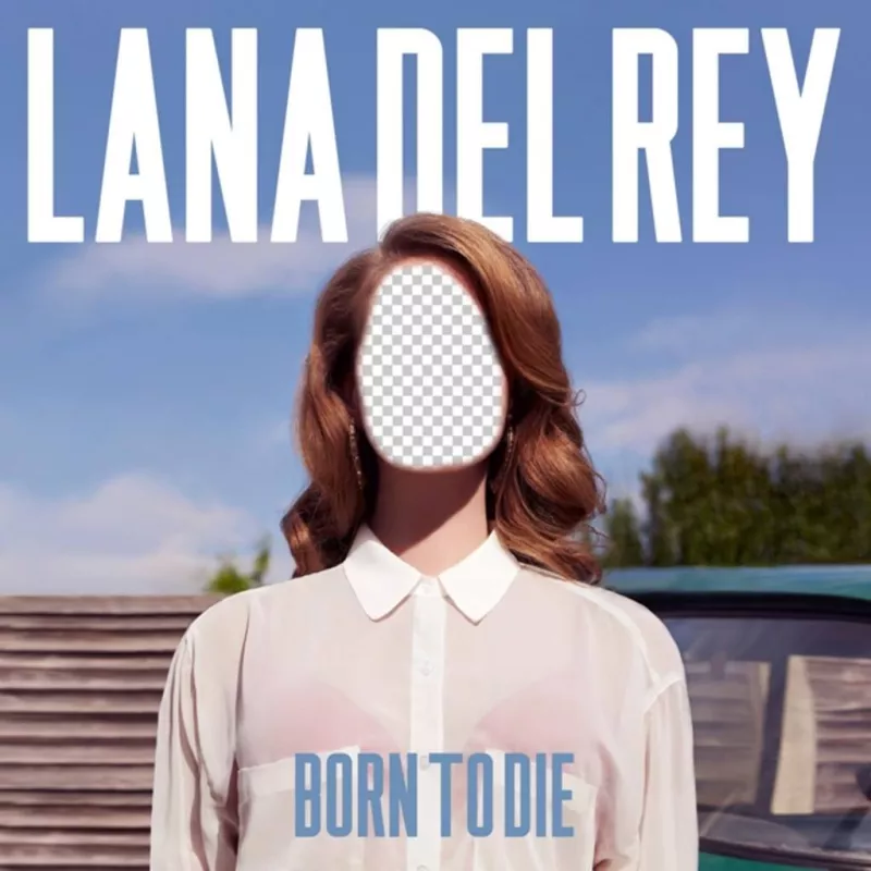 Photomontage with the album cover Born to Die of the singer Lana del Rey. ..