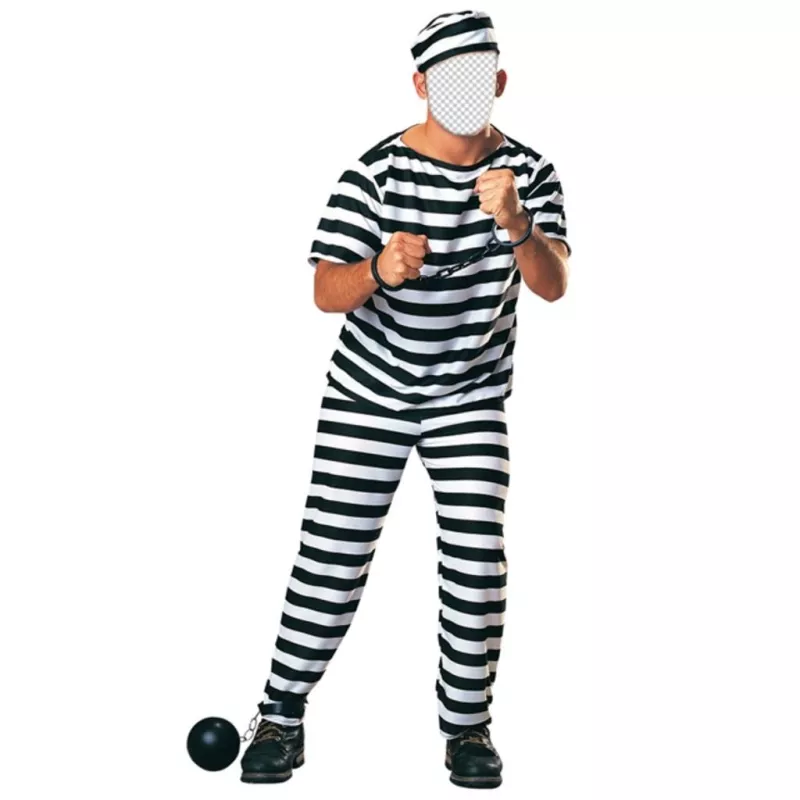 Costume of a prisoner with chains to edit your photo online ..