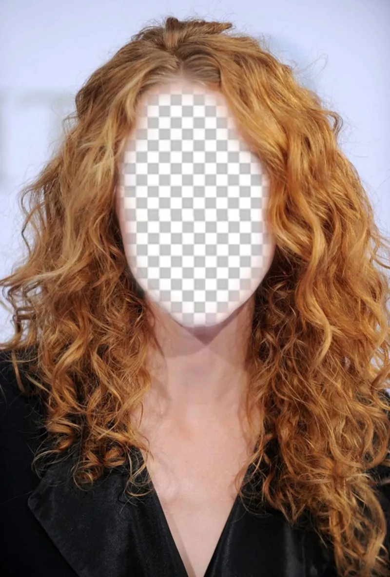 Change your hair to curly haired one with this online photomontage ..