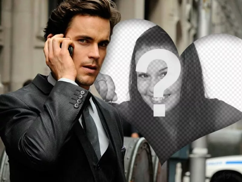 Photomontage with Matt Bomer, the actor who would be Christian Grey from Fifty Shades of Grey with a heart to put your..