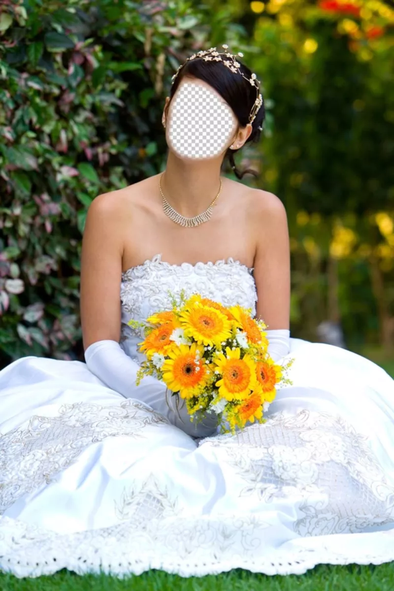 Photomontage with a girlfriend to customize with your face as your wedding ..