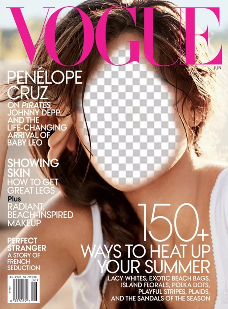 Photomontage where you can appear on the cover of the magazine VOGUE ..