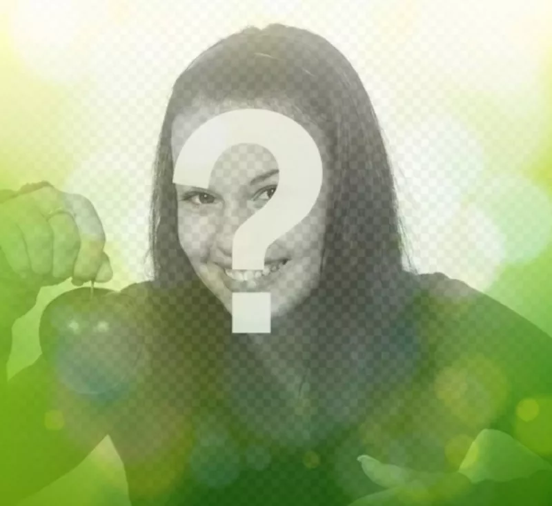 Green Photo Filter with circular bright lights to make online and