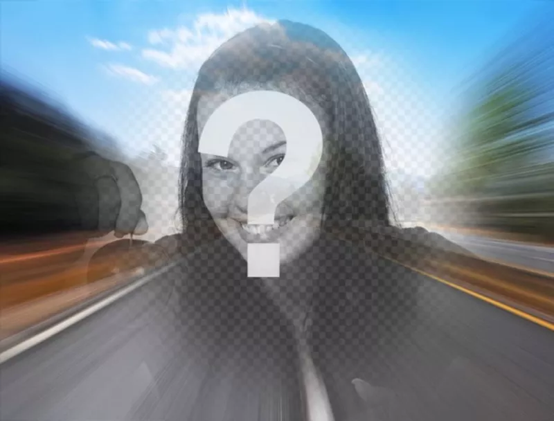 Filter with a photo of a road on the highway to create a collage online with your photo in the..