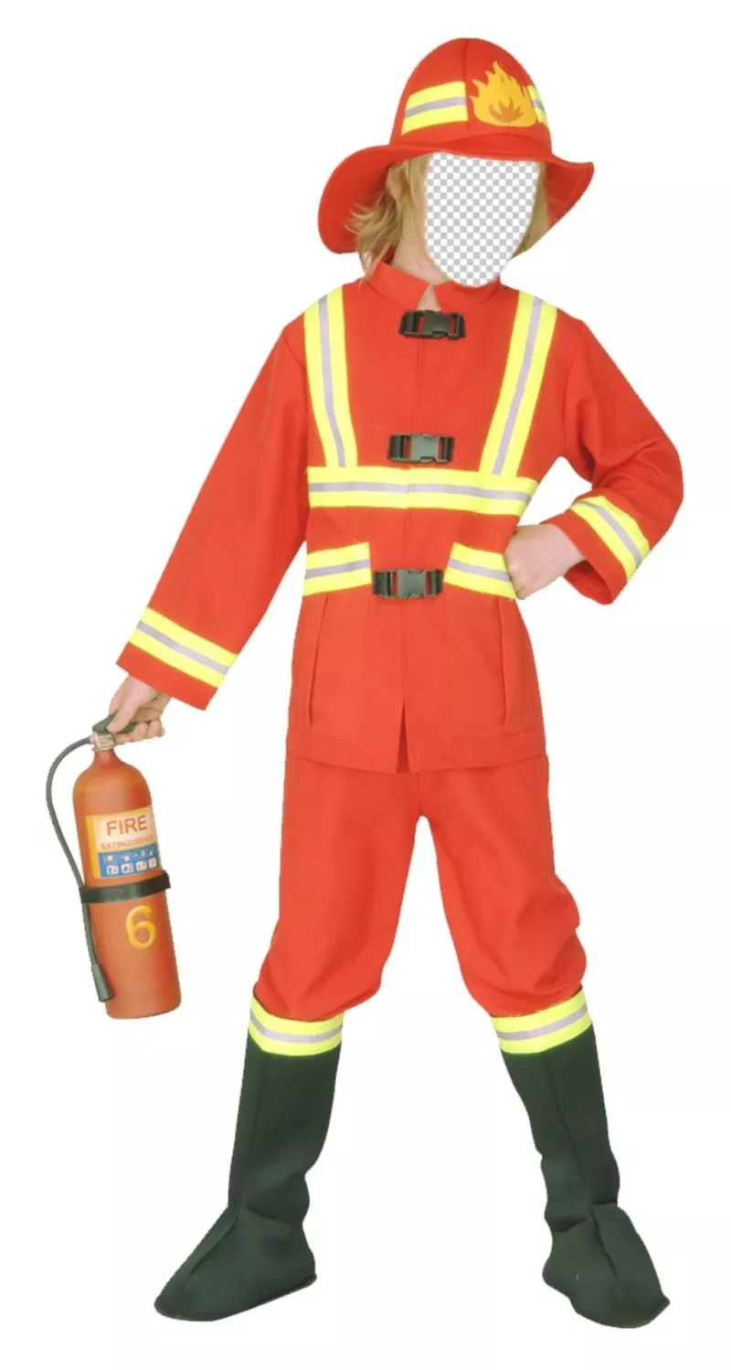 Photomontage of firefighter to disguise children online ..